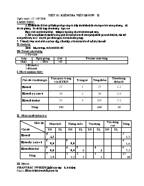Toán 10 - Tiết 18 Kiểm tra viết chương II